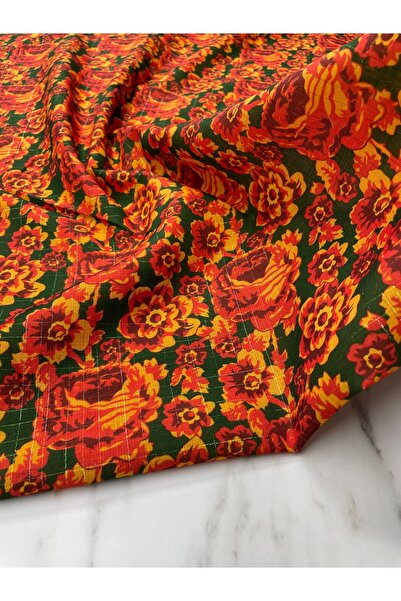 ipekkumaş Altın Simli Neon Gülü Elbiselik Keten Kumaş Ürünümüz Adet Olarak Sa...