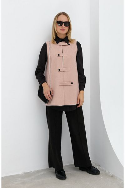 Fatma Atasoy Banded Powder Stamp Vest