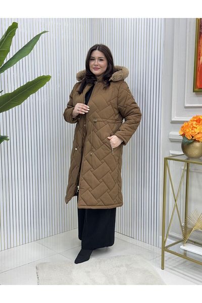 GK Палто от ватирана релсова тъкан с брокат