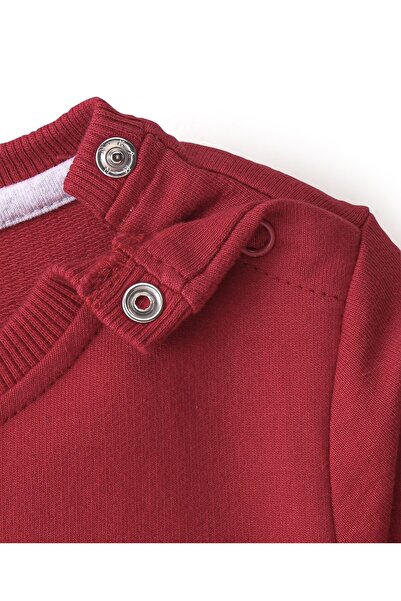 Babyhug Cotton Full Sleeves Sweatshirt With Text Graphics- Red