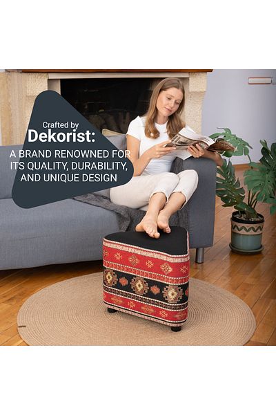dekorist Pouf Hocker, Dreieck Pouf, Sitzhocker, Pouffe, Fußhocker, Puff Hocker für Wohnzimmer, Schlafzimmer