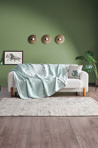 Doqu Home Green Double Afra Blanket