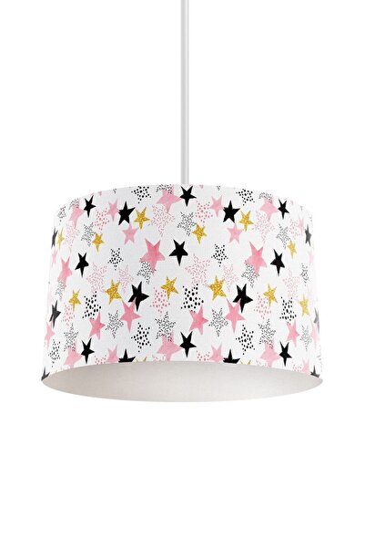 dekomingo PEMBE YILDIZLAR DESENLİ ÇOCUK VE BEBEK ODASI