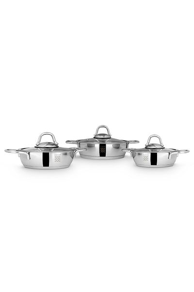 Serenk Definition Aus Edelstahl Eierpfannen Set, 14-16-18cm, Made In Türkiye