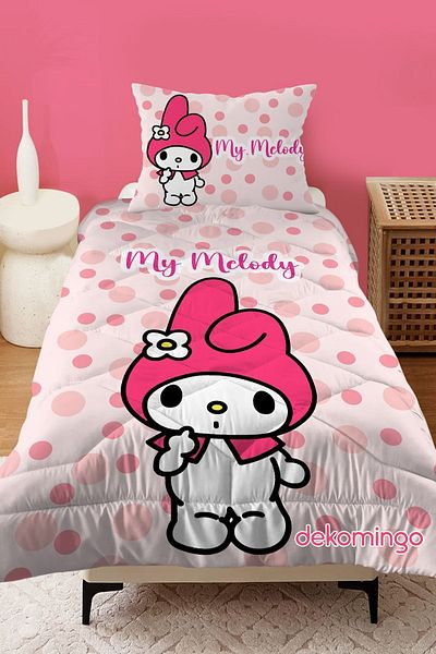 dekomingo MY MELODY Patterned Baby and Children's Room - Quilted Quilt