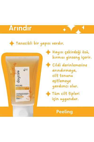Daycare Facial Cleanser Peeling Apricot Kernel Extract and Red Ginseng Li 150 ml X 3 Pcs