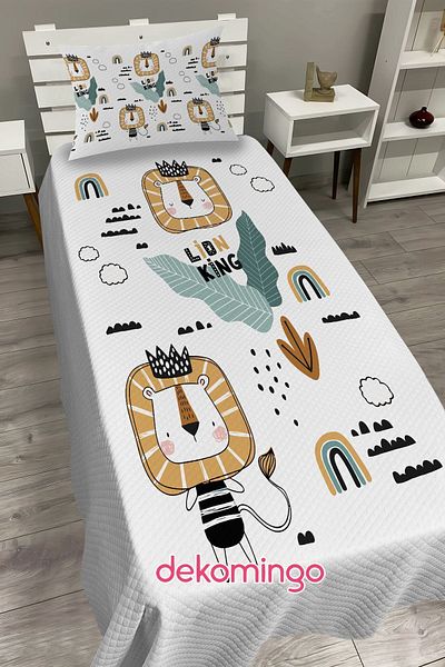 dekomingo Lion Leaf Baby and Kids Baza Pique Set