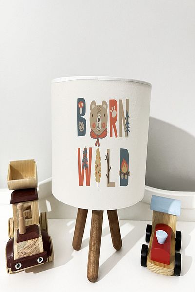 dekomingo BORN WILD BEAR PATTERNED CHILDREN'S ROOM LAMP