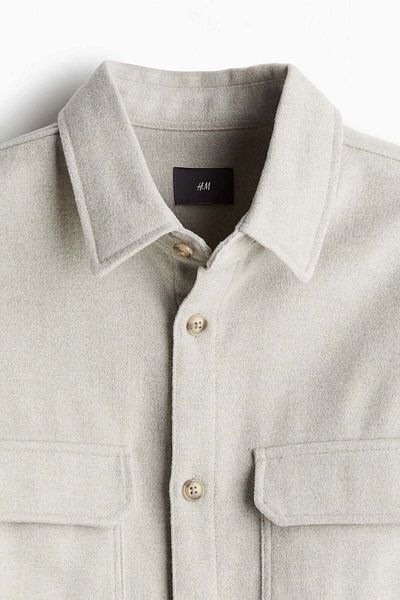 H&M Regular Fit Felted overshirt