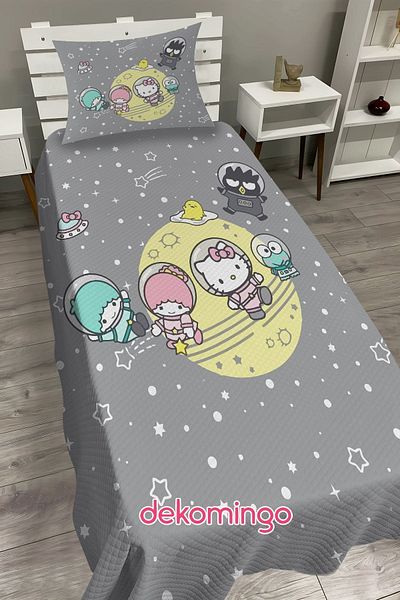 dekomingo Gray Sanrio Characters Baby and Child Base Pique Set
