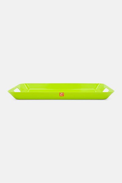 Zak! Designs Rectangular Melamine Serving Tray, Lime Green