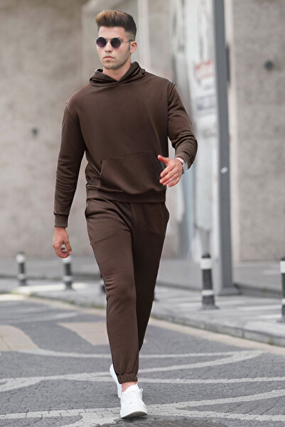 CMZ COLLECTİON Ανδρικό σετ φούτερ με κουκούλα oversized και ελαστικά μανίκια