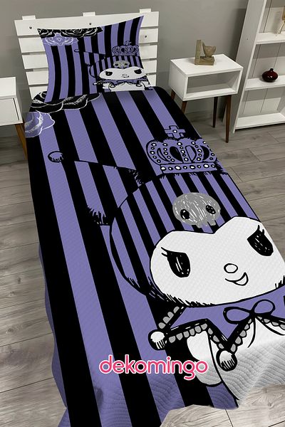 dekomingo Black Striped Purple Courry Baby and Children's Room Pipe Set
