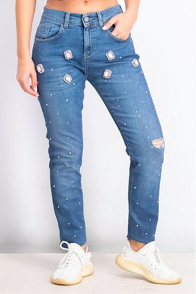 PİNKO Women lUPIN 19 Slouchy Low Rise Jeans, Light Blue