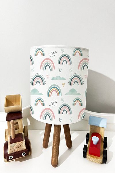 dekomingo Baby Blue Pink Rainbow Baby and Children's Room Lampshade