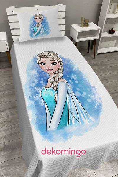 dekomingo Canvas Pattern Elsa Baby and Child Base Pique Set