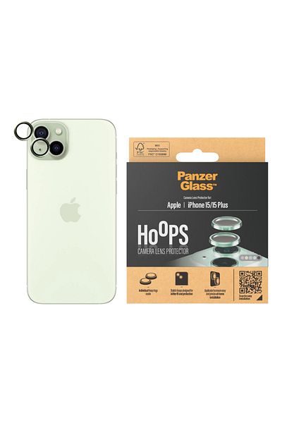 PanzerGlass Hoops Camera Lens Protector iPhone 15 and 15 Plus - Green