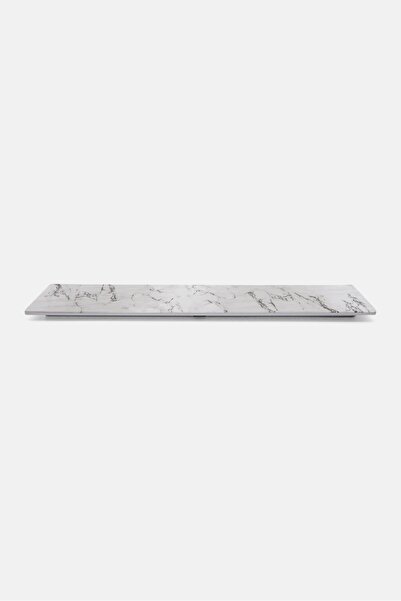 Kitchen Craft We Love Summer Rectangle Melamine Marble-Effect Food Serving Platter, 17 H x 53 L cm, Grey
