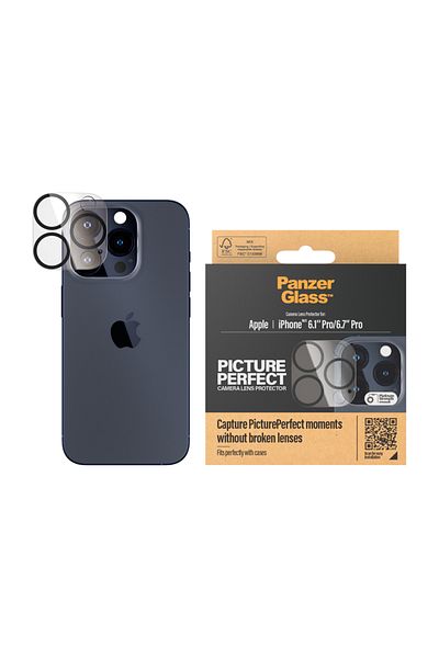 PanzerGlass واقي عدسة PicturePerfect لهاتف iPhone 15 Pro وiPhone 15 Pro Max - شفاف