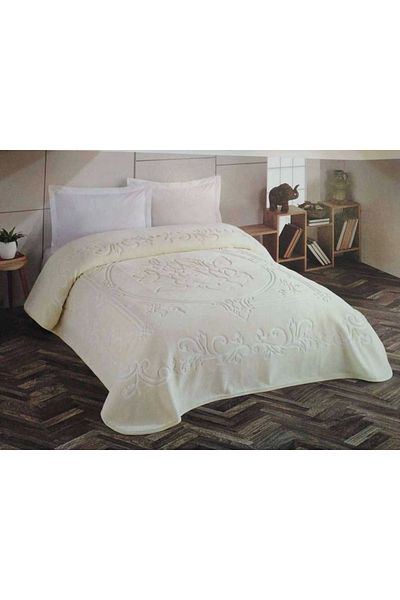Kristal Crown Ecru Double Blanket