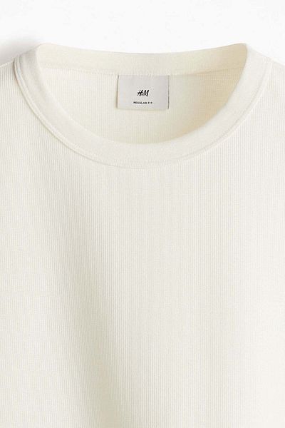 H&M Regular Fit Waffled T-shirt