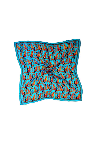 Biggdesign Tulip Patterned Silk Scarf