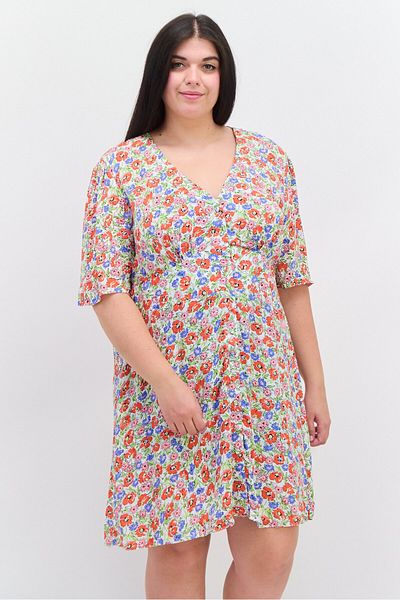 Nobody’s Child Women Floral Print Mini Dress, Red Combo