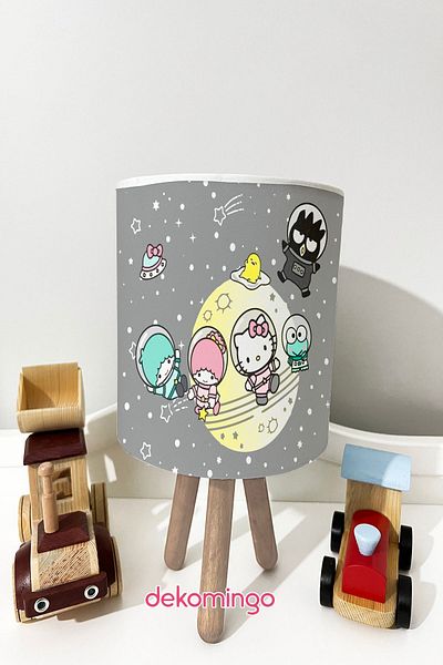 dekomingo Gray Baby and Kids Room Lampshade with Sanrio Characters