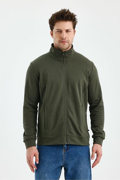 yakamor Unisex Zippered Stand Collar Sweat