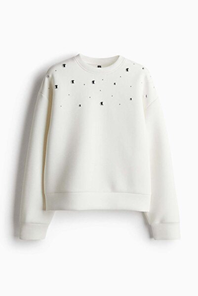 H&M سويت شيرت سكوبا مرصع بالمسامير