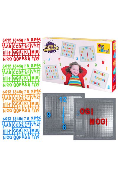 Ogi Mogi Toys Buchstaben- und Zahlen-Set, 220 Teile