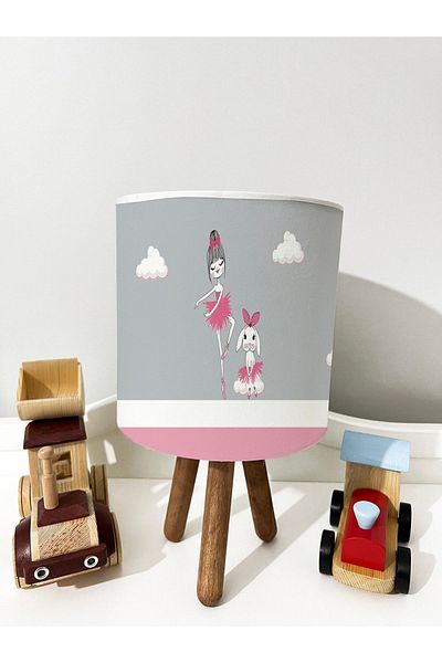dekomingo Grey Backdrop Ballerina Girl's Room Lampshade