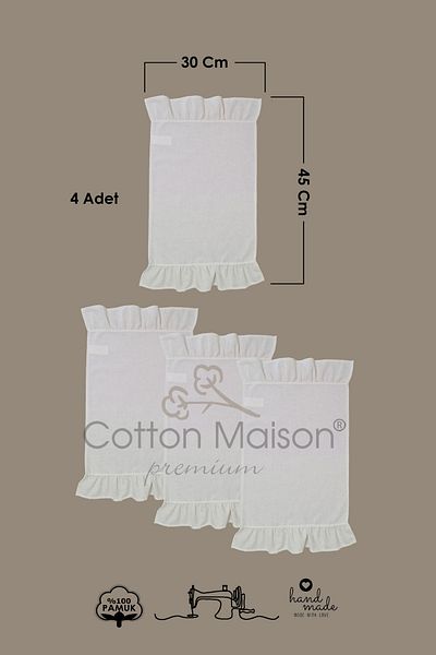 cotton maison American Service Frilly Retro 4 τεμαχίων 30x45 εκ