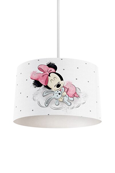 dekomingo Tavşanlı Pembe Mini Desenli Çocuk Odası Avize