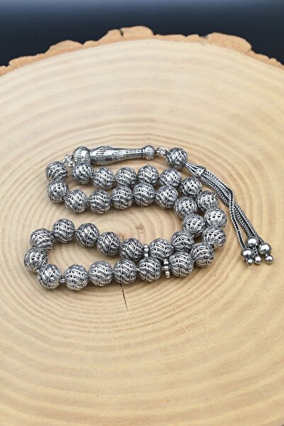 Prestige Erkek 925 Ayar Gümüş Tesbih Orta Boy -34 Gr- 901351