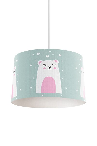 dekomingo AYICIK KALPLİ YEŞİL ÇOCUK VE BEBEK ODASI SEVİMLİ SARKIT AVİZE