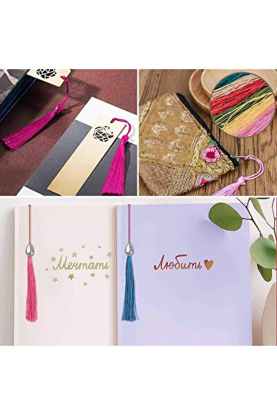 KARAASLAN bordo renk püskül 100 lü 7 cm