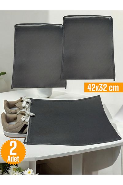 Balkan Room Anthracite 2-Piece Storage Bag - Travel Storage, Multi-Purpose, Zippered Luggage Organizer