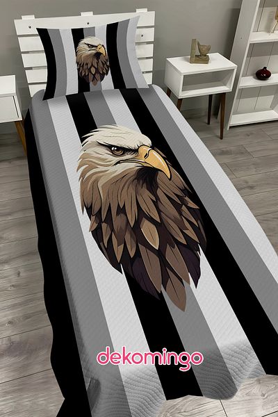 dekomingo Black and White Eagle Patterned Baby and Children's Room Pipe Set