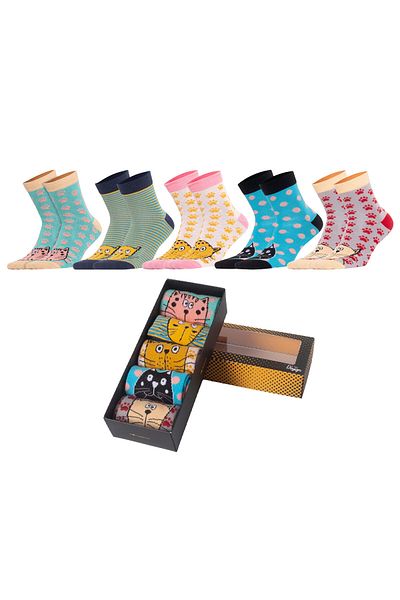 Biggdesign Cats Womens Socks, 5 Pack
