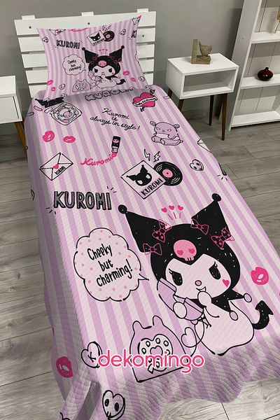 dekomingo Big Stripes Kuromi̇ Baby and Children's Room Pike Set