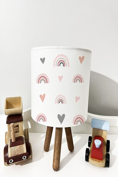 dekomingo Heart Powder Rainbow Baby and Children's Room Lampshade
