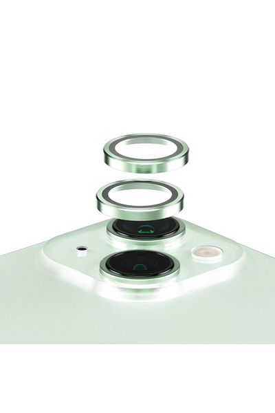 PanzerGlass Hoops Camera Lens Protector iPhone 15 and 15 Plus - Green