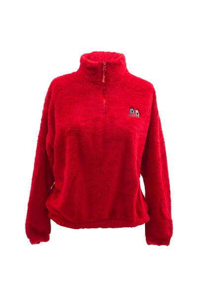 Biggdesign Cats Fleecejacke Für Damen, Sweatshirt, Katzenmotiv, Rot, L