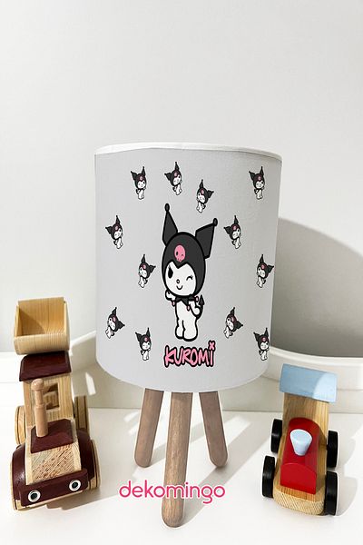 dekomingo Gray Kuromi̇ Baby and Children's Room Lamp Shade Set
