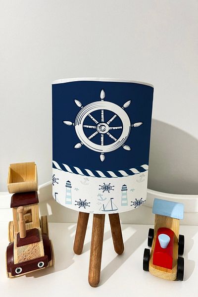 dekomingo BOARD DRUM PATTERNED BABY AND CHILDREN'S ROOM LAMP