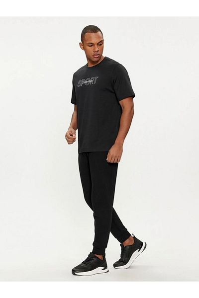 Calvin Klein Erkek Siyah Logo Detaylı Kısa Kollu T-shirt
