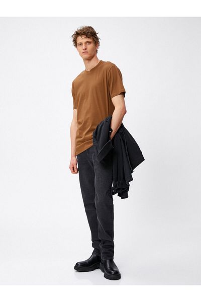 Koton Basic T-Shirt Crew Neck Short Sleeve Cotton