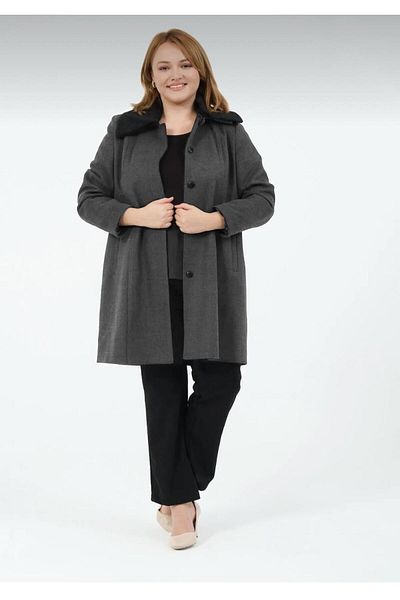 GLR&GYM Pamela Women's Lined Collar Fairy Men's Collar Short Spoon Coat
