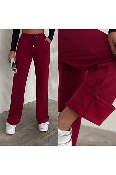 Gugus Femei - Trening din fleece modal, fund gros, picioare largi - picior lat